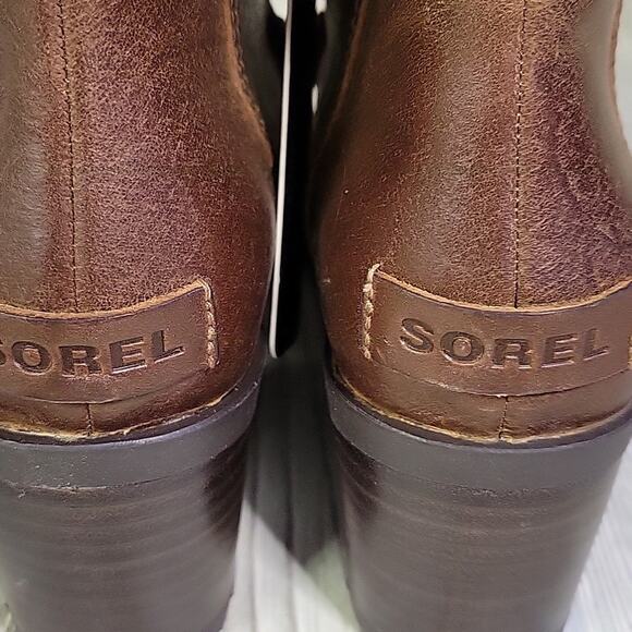 Sorel Cate Lace Up Leather Ankle Boots Womens Size 5 New In Box - Picture 8 of 14